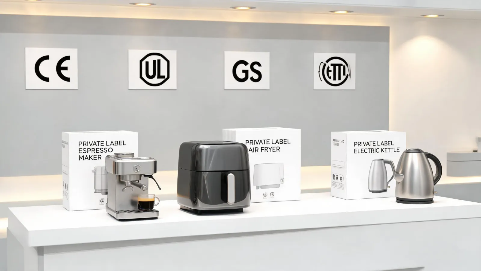 Espresso machine and small kitchen appliance certification display