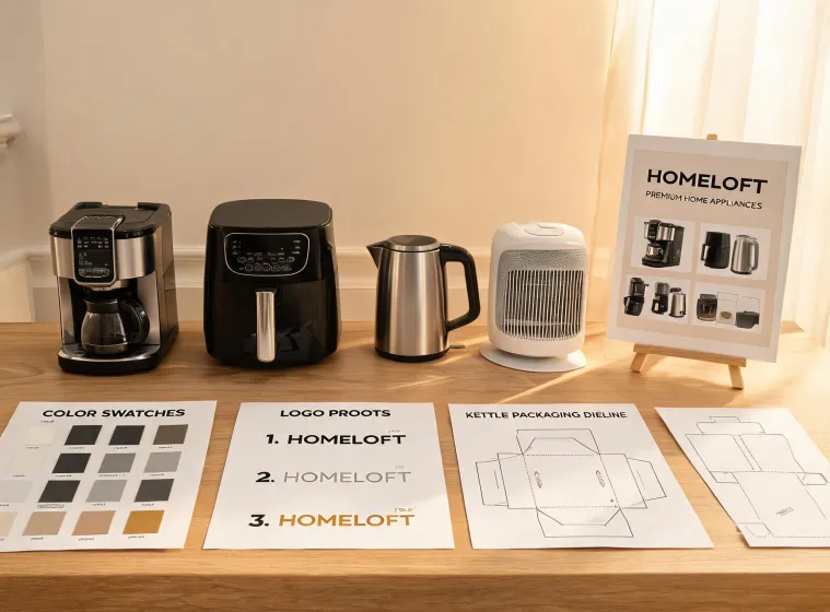 Private-label appliance packaging studio